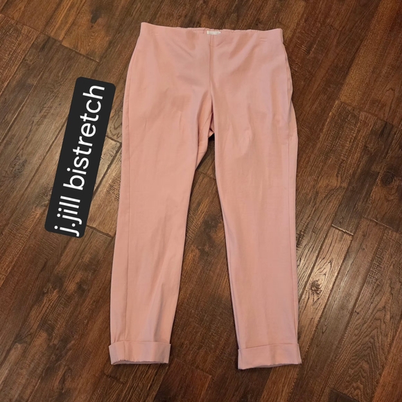 J. Jill Pants - J. Jill Pink Pull on Pants Size 10 Premium bistretch Crop Length